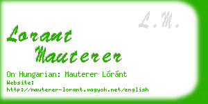 lorant mauterer business card