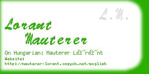 lorant mauterer business card